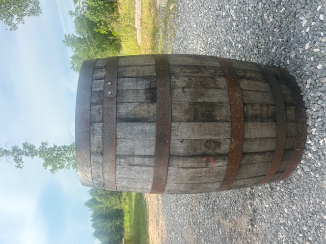 Empty Bourbon Whiskey Barrel