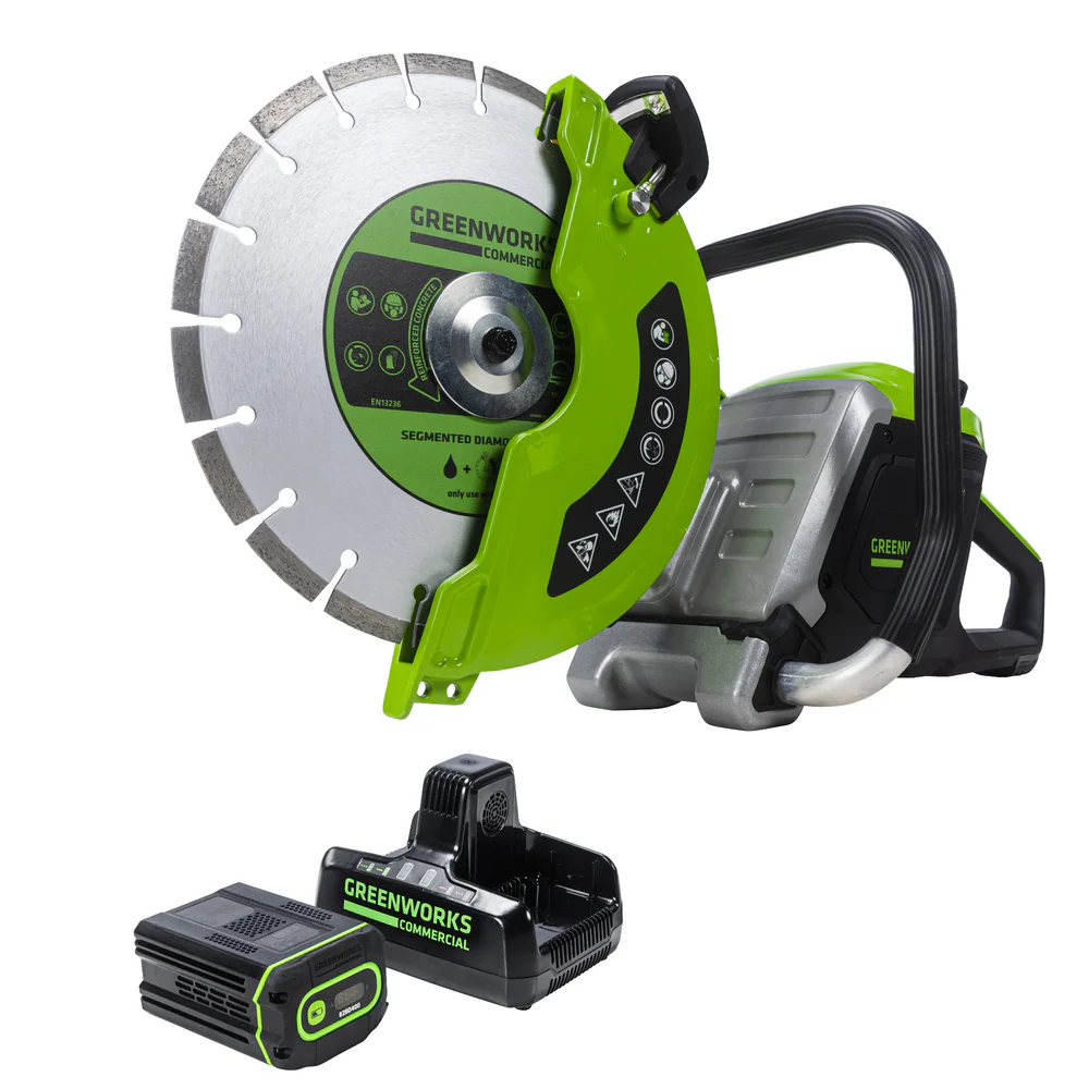 82V 12" Power Cutter Kit with 4Ah Battery and Dual Port Charger